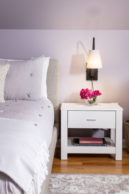 girls-bedroom-purple-white-nightstand-sconce-lighting